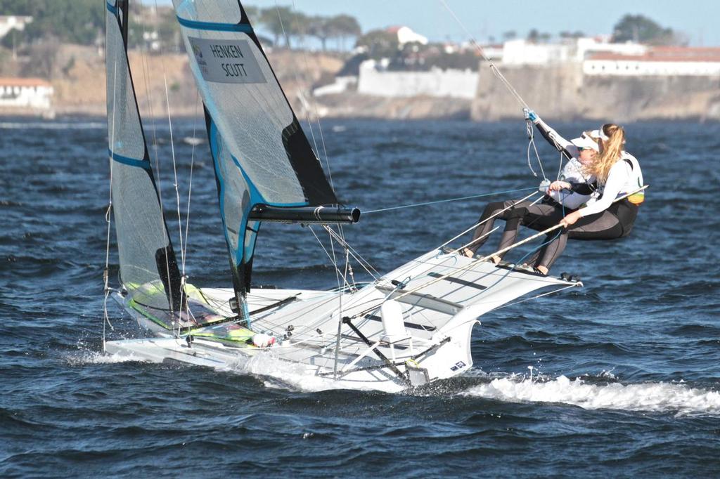 Day 6 - 49erFX August 13, 2016 - USA lead Race 6 © Richard Gladwell www.photosport.co.nz